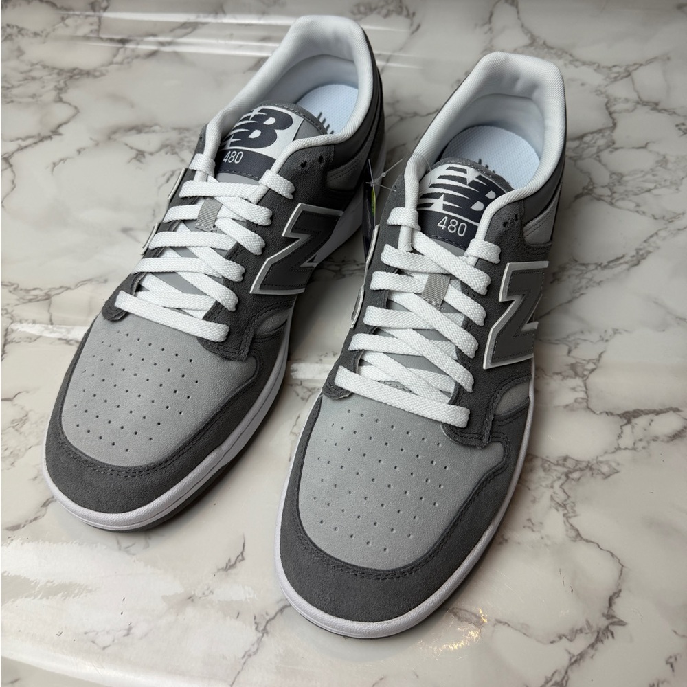 Unisex New Balance 480 Grey Grey BB480LEC Men's US Size 12 / Women's 13,5 - Picture 2 of 11